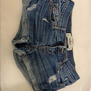 Dark wash hollister shorts